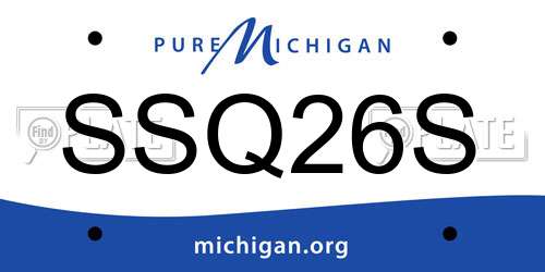 SSQ26S Michigan License Plate