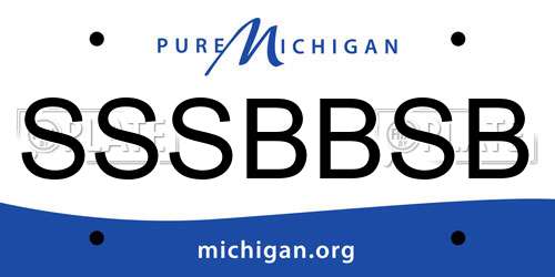 SSSBBSB Michigan License Plate