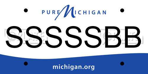 SSSSSBB Michigan License Plate