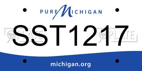 SST1217 Michigan License Plate