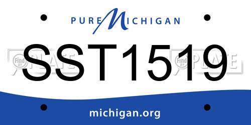 SST1519 Michigan License Plate