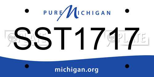 SST1717 Michigan License Plate