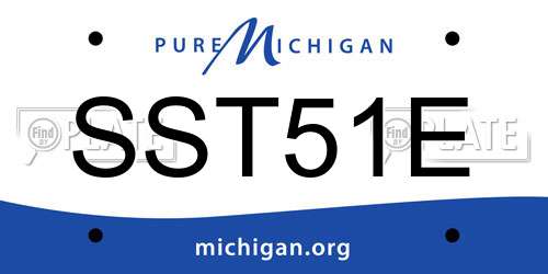 SST51E Michigan License Plate