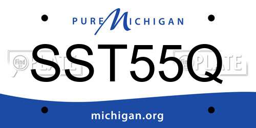SST55Q Michigan License Plate