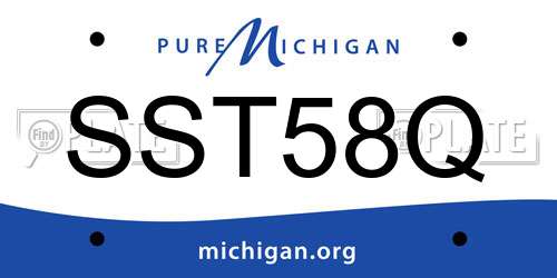SST58Q Michigan License Plate