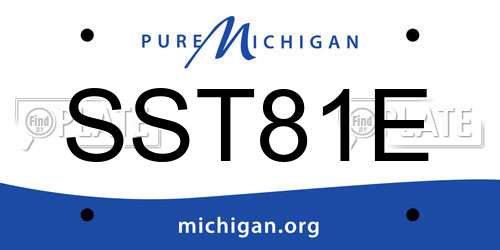 SST81E Michigan License Plate