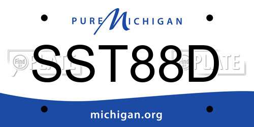 SST88D Michigan License Plate