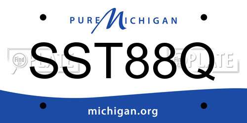 SST88Q Michigan License Plate