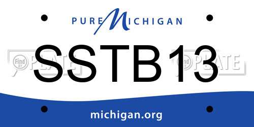 SSTB13 Michigan License Plate