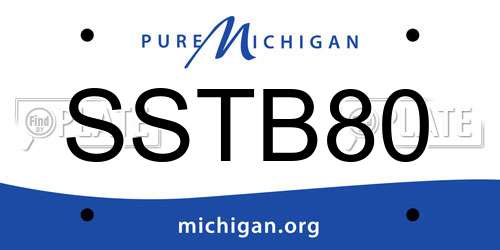 SSTB80 Michigan License Plate