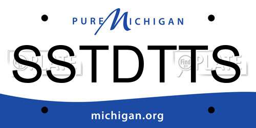 SSTDTTS Michigan License Plate