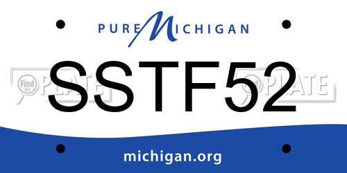 SSTF52 Michigan License Plate