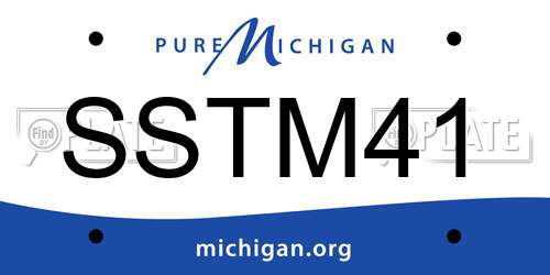 SSTM41 Michigan License Plate