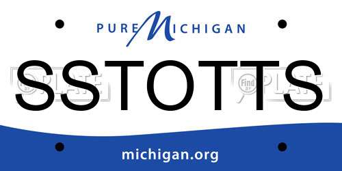 SSTOTTS Michigan License Plate