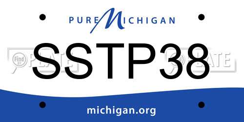 SSTP38 Michigan License Plate