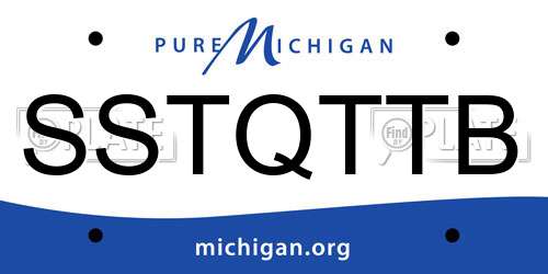 SSTQTTB Michigan License Plate