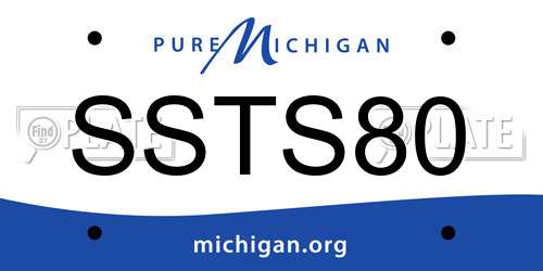 SSTS80 Michigan License Plate