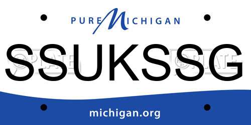 SSUKSSG Michigan License Plate