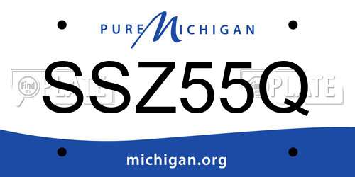 SSZ55Q Michigan License Plate