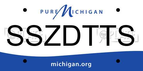 SSZDTTS Michigan License Plate