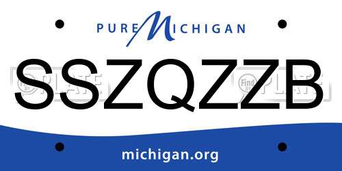 SSZQZZB Michigan License Plate