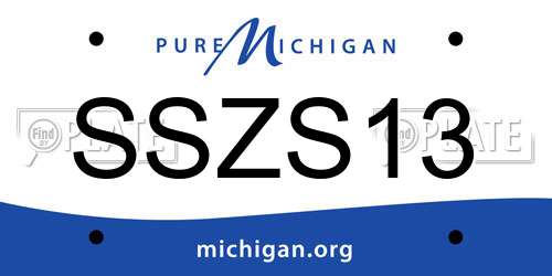 SSZS13 Michigan License Plate