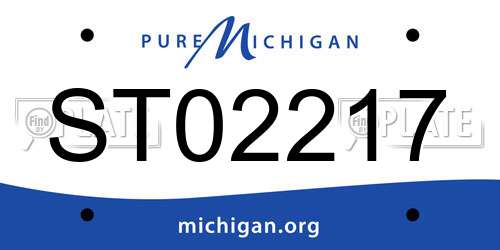 ST02217 Michigan License Plate