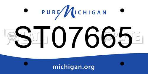 ST07665 Michigan License Plate