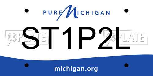 ST1P2L Michigan License Plate