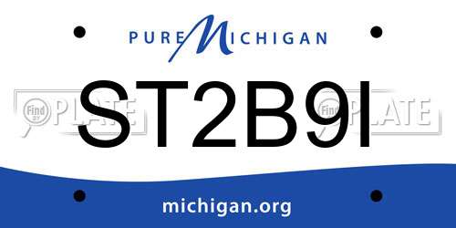 ST2B9I Michigan License Plate