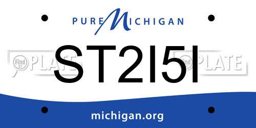 ST2I5I Michigan License Plate