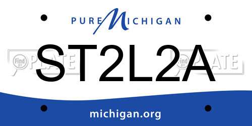 ST2L2A Michigan License Plate