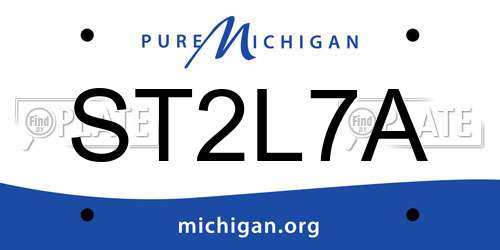 ST2L7A Michigan License Plate
