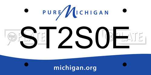 ST2S0E Michigan License Plate