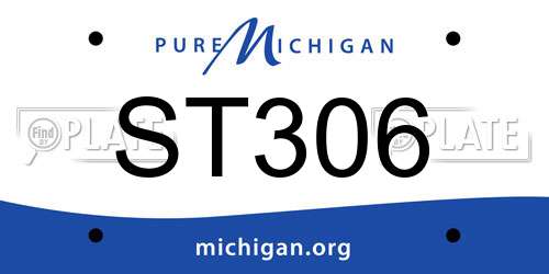 ST306 Michigan License Plate