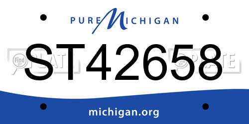ST42658 Michigan License Plate