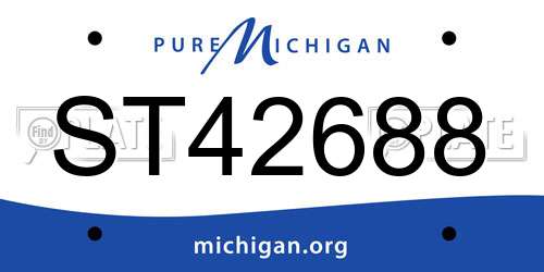 ST42688 Michigan License Plate