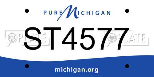 ST4577 Michigan License Plate