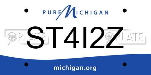 ST4I2Z Michigan License Plate