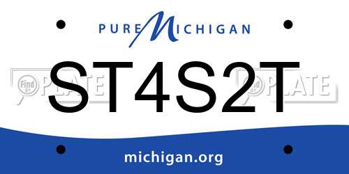 ST4S2T Michigan License Plate