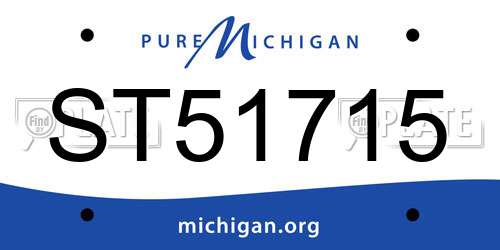 ST51715 Michigan License Plate