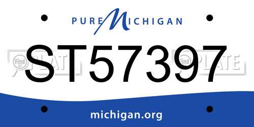 ST57397 Michigan License Plate