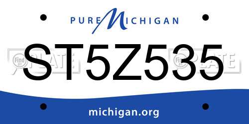 ST5Z535 Michigan License Plate