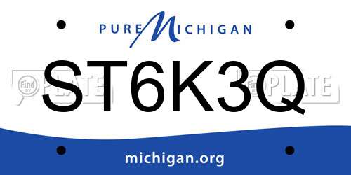 ST6K3Q Michigan License Plate