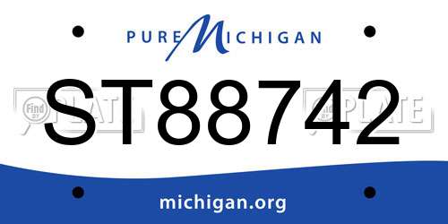 ST88742 Michigan License Plate