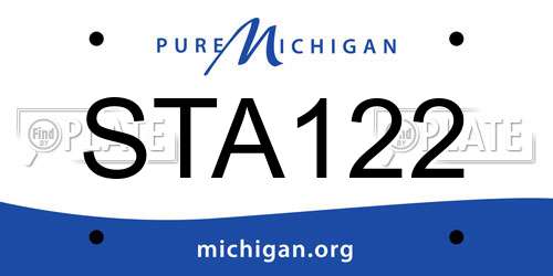 STA122 Michigan License Plate