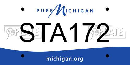 STA172 Michigan License Plate