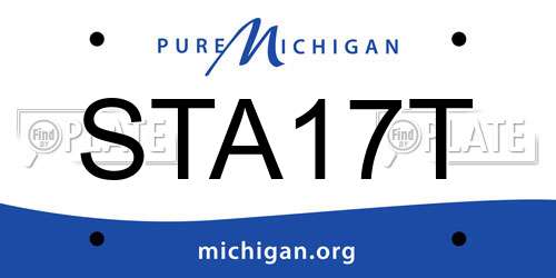 STA17T Michigan License Plate