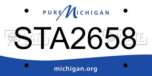 STA2658 Michigan License Plate