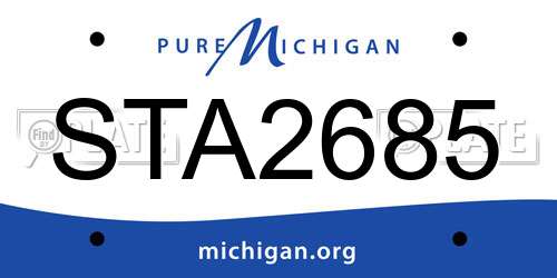 STA2685 Michigan License Plate